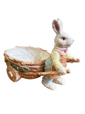 VINTAGE➕Rabbit Pulling Cart Dish